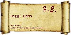 Hegyi Edda névjegykártya
